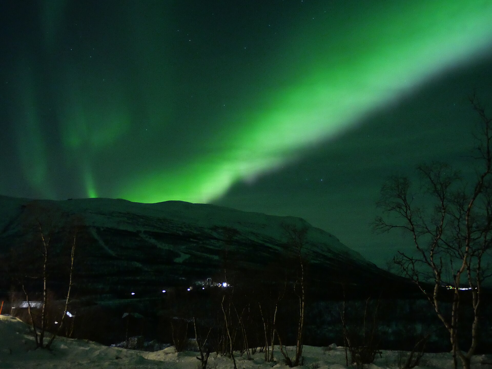 Aurore boréale à Abisko, en Laponie suédoise