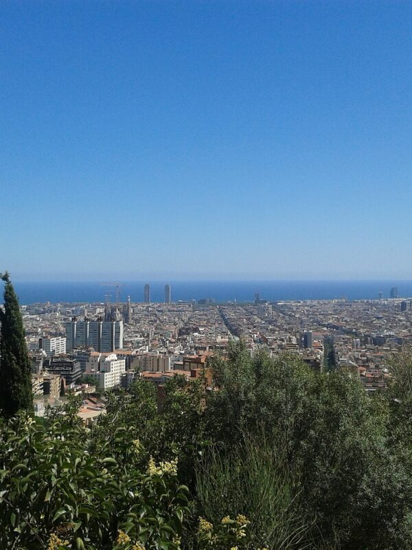 Vue panoramique sur Barcelone depuis le Park Güell