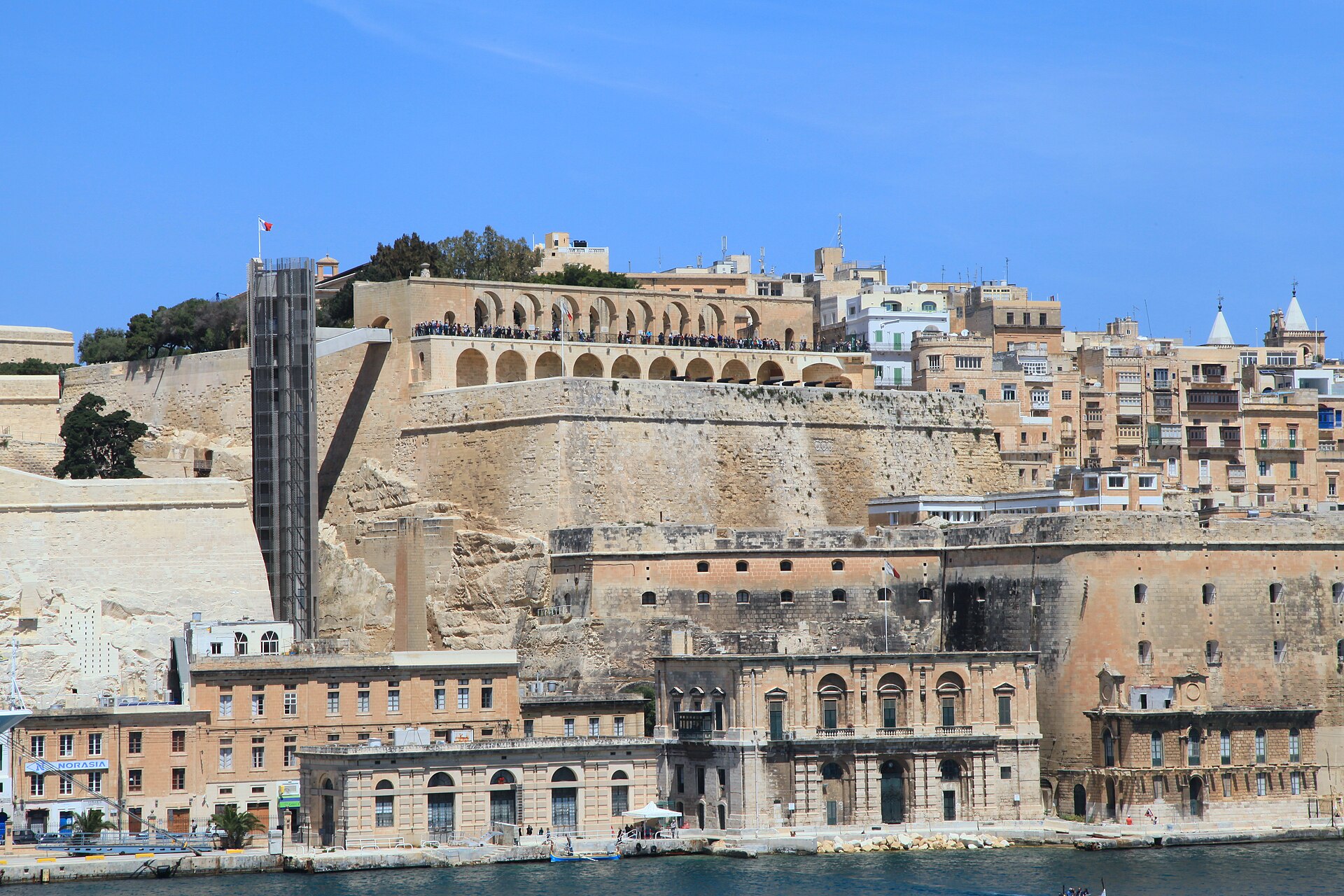 La Valette, capitale de Malte, vue depuis Senglea