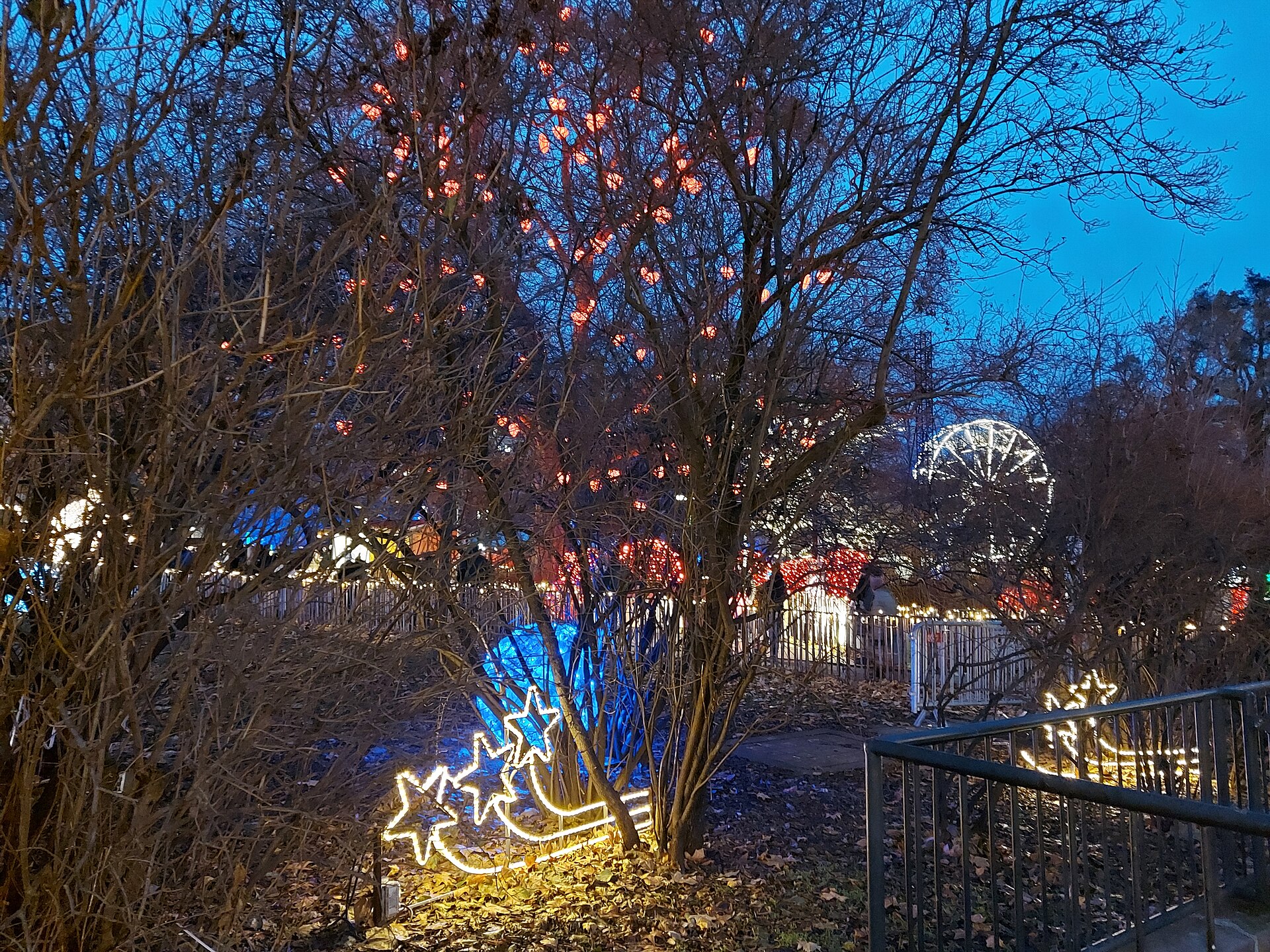Le marché de Noël devant l'hôtel de ville de Vienne