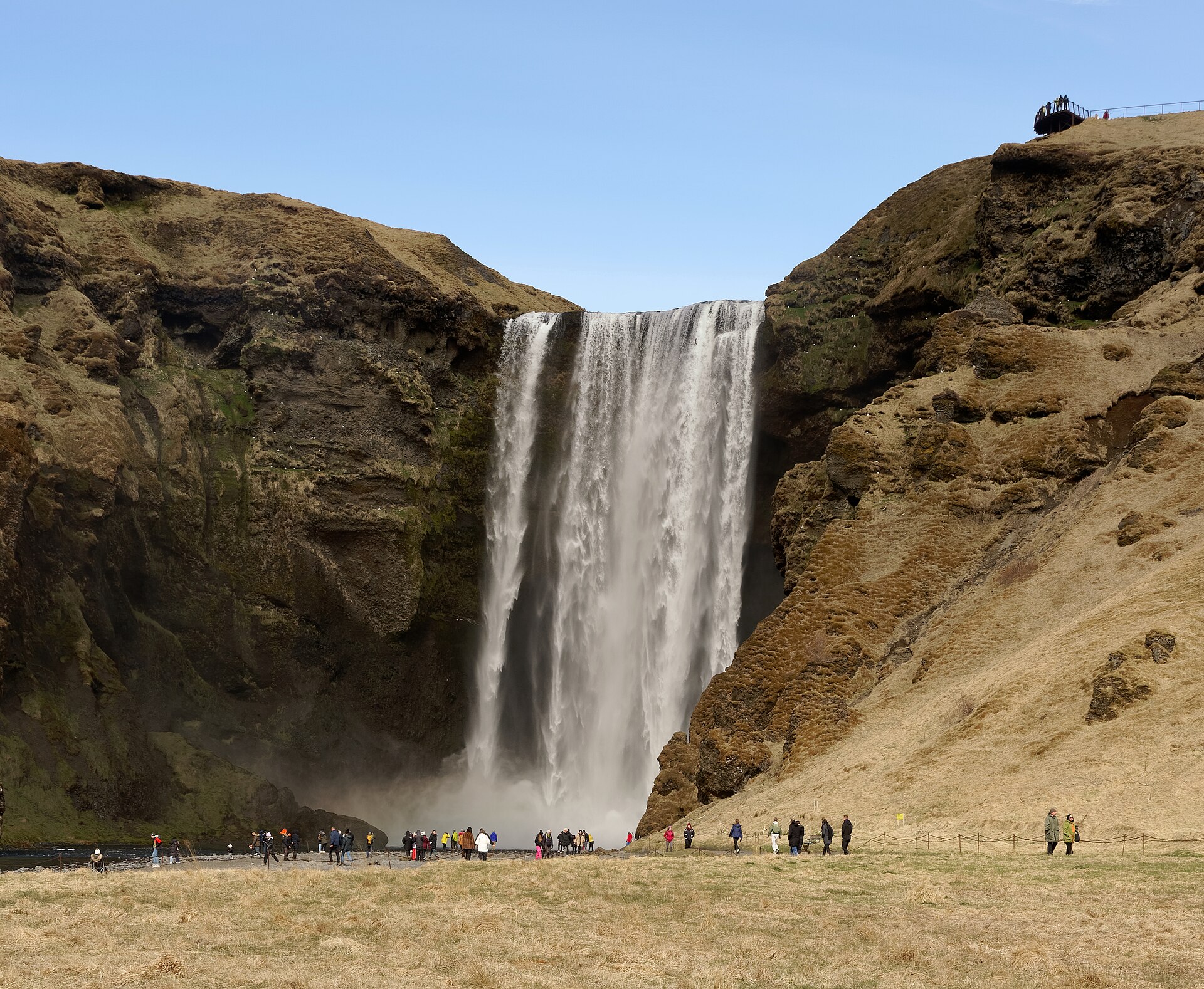 La cascade de Skógafoss, en Islande