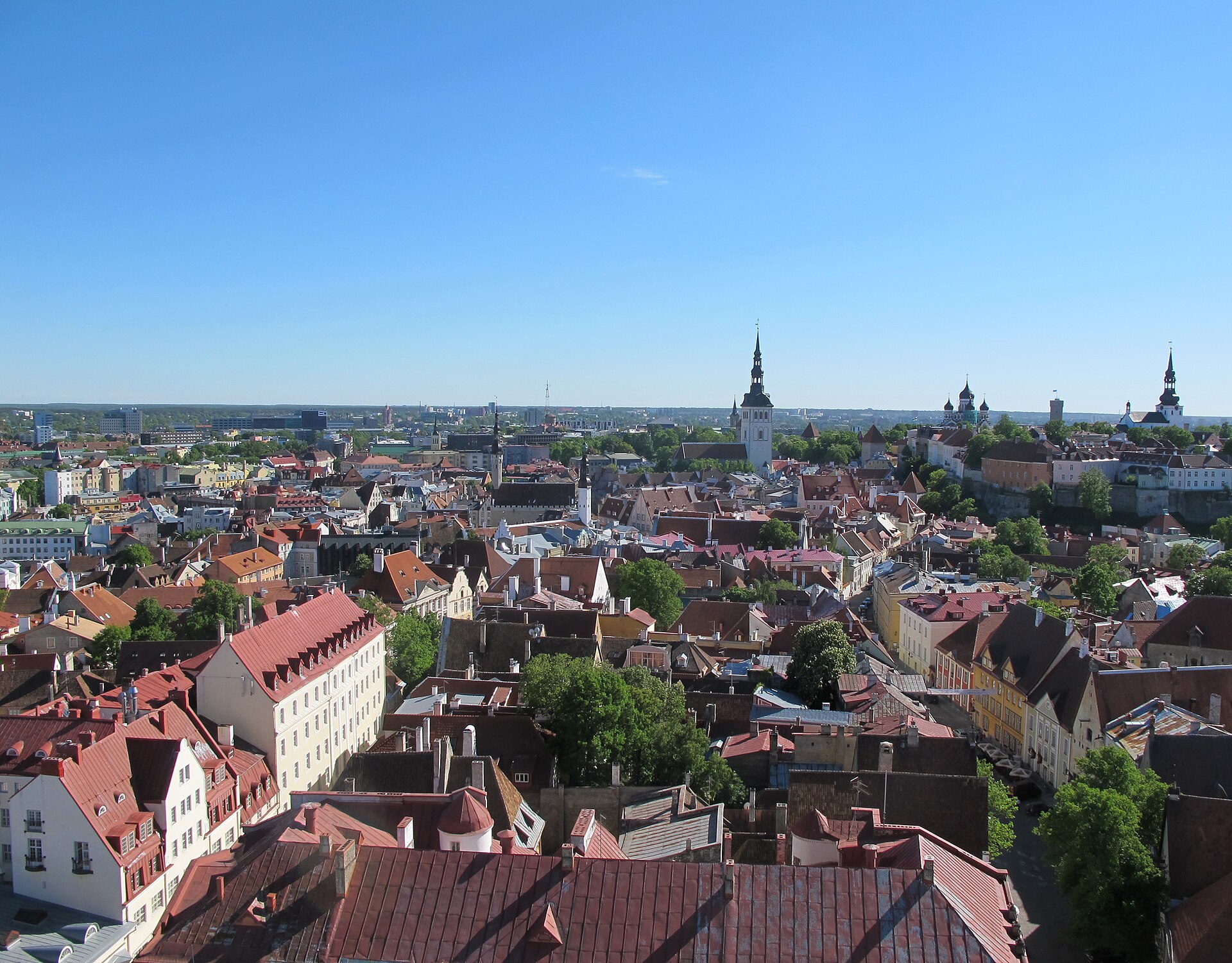 Panorama sur la vieille ville de Tallinn, en Estonie